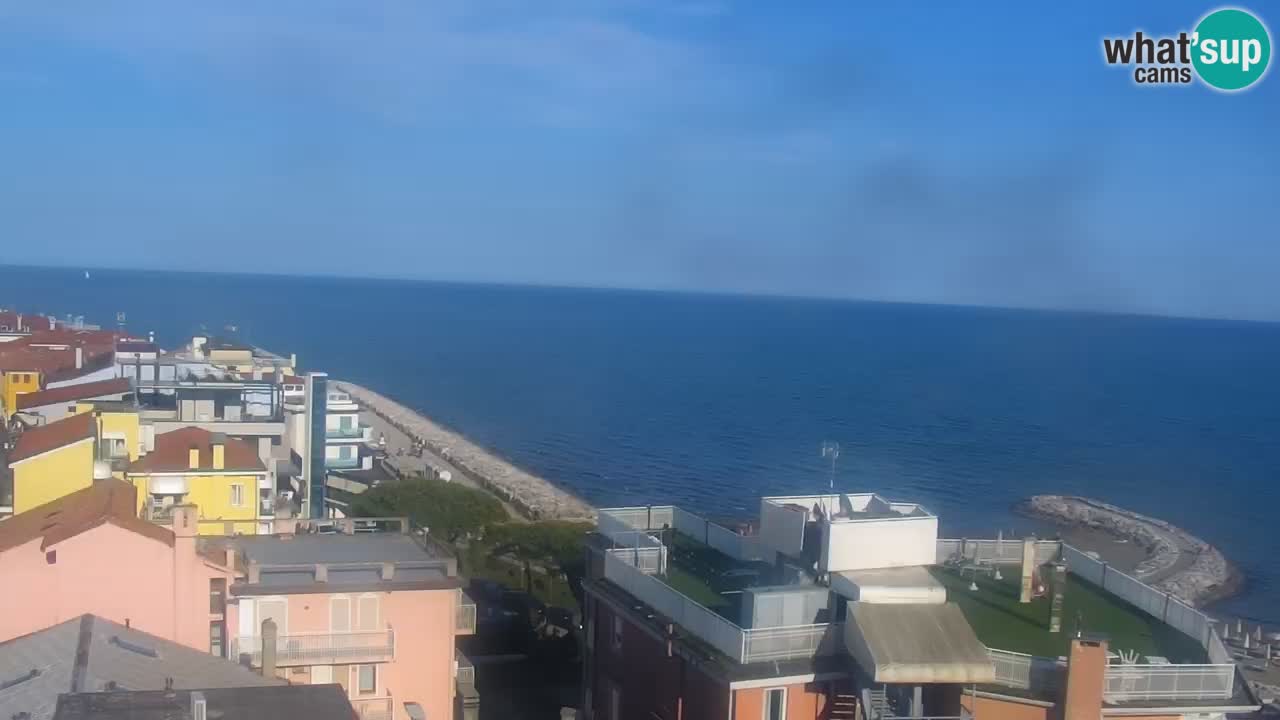 Webcam Caorle weststrand – Ponente Strand nach Hotel Marco Polo