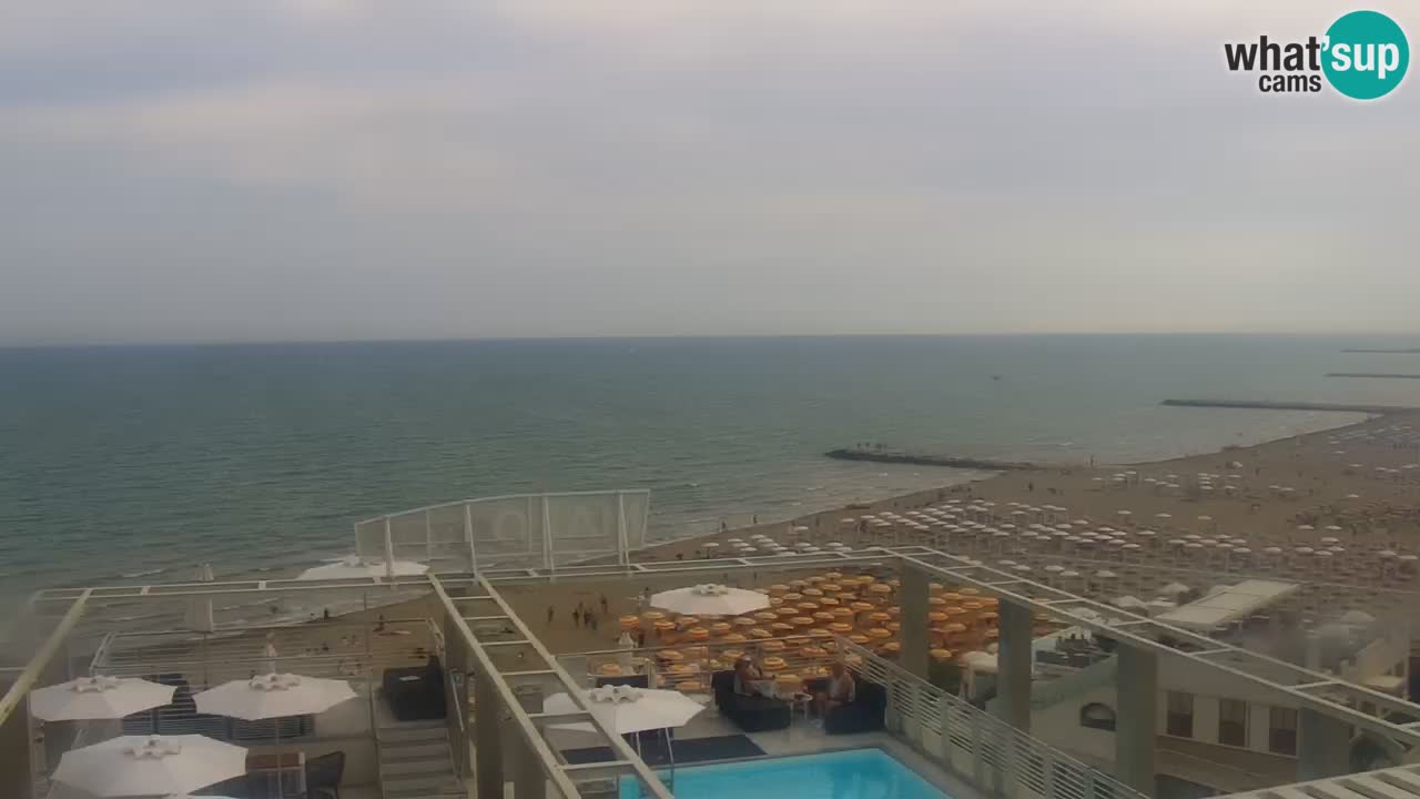 Webcam Caorle Ponente beach from Hotel Marco Polo