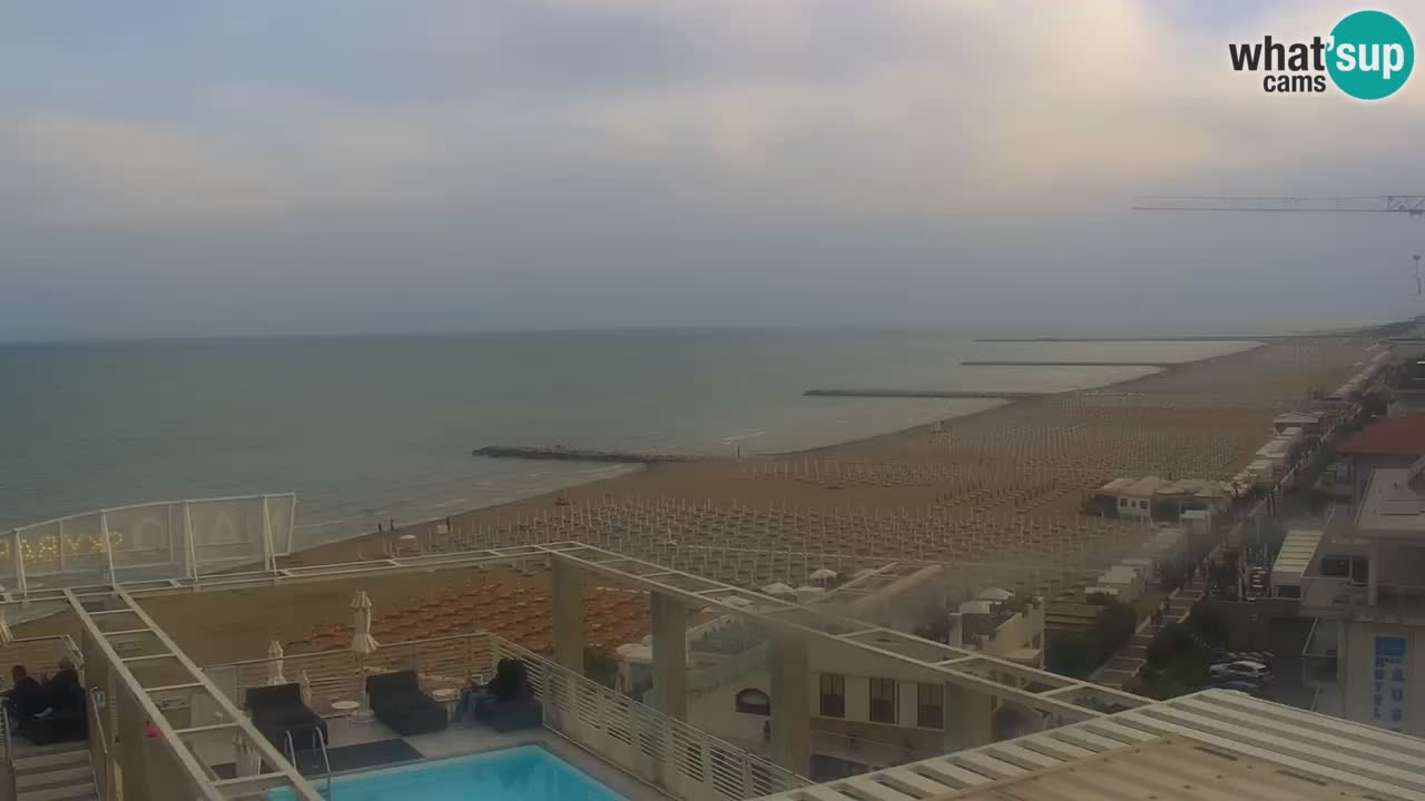 Webcam Caorle Ponente beach from Hotel Marco Polo