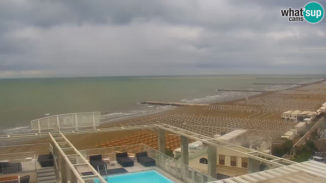 Webcam Caorle weststrand – Ponente Strand nach Hotel Marco Polo