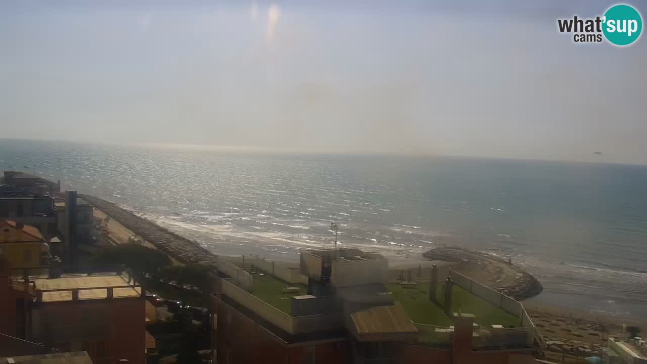 Webcam Caorle Ponente beach from Hotel Marco Polo