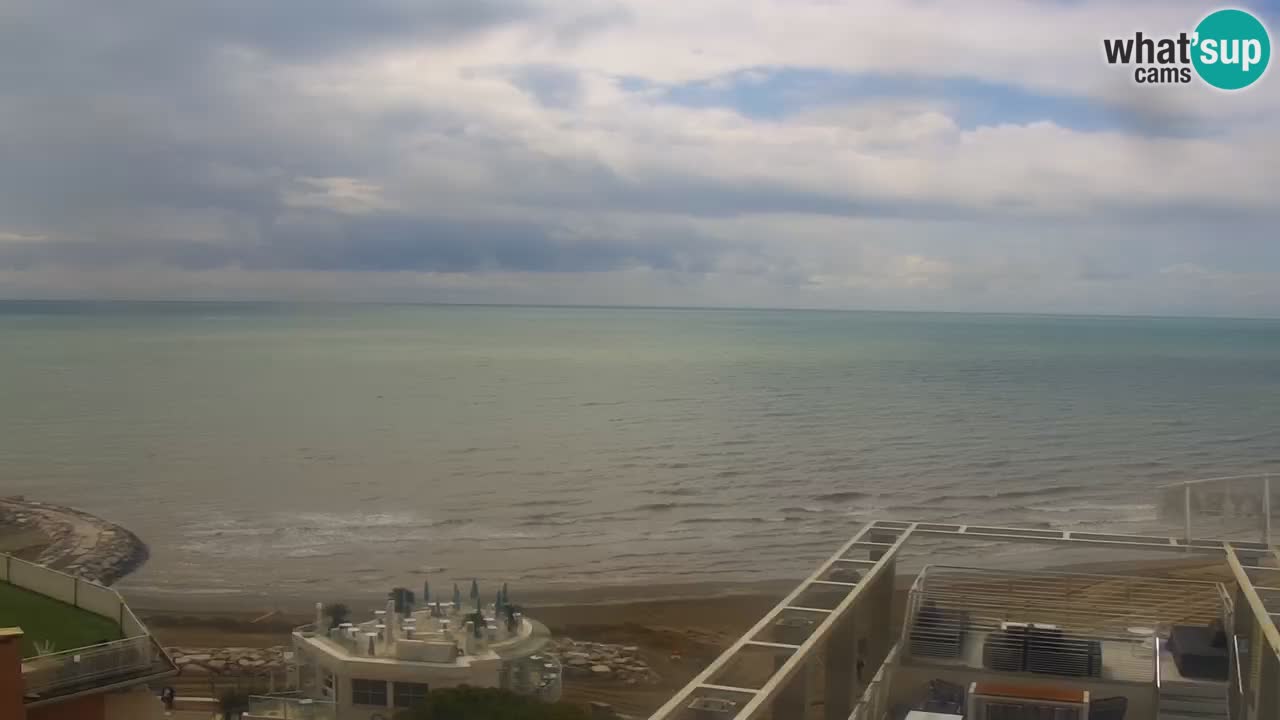 Webcam Caorle Ponente beach from Hotel Marco Polo