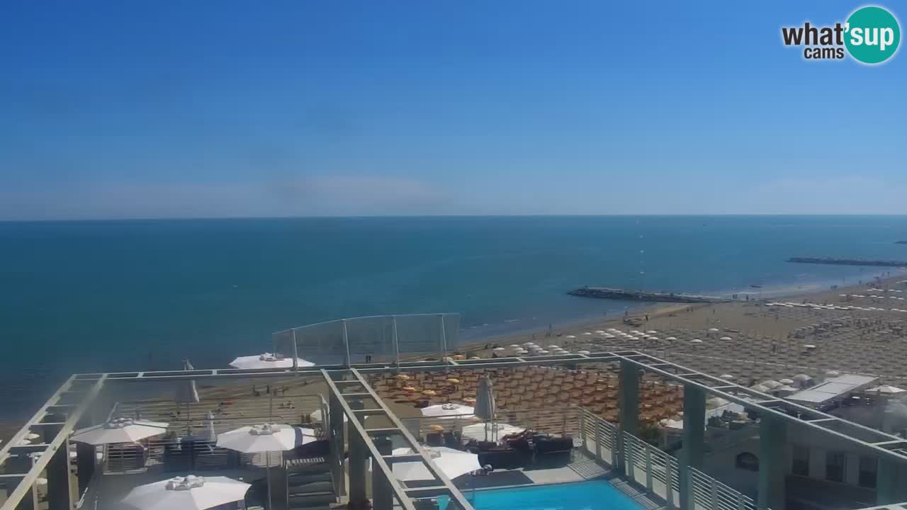 Webcam Caorle Ponente beach from Hotel Marco Polo
