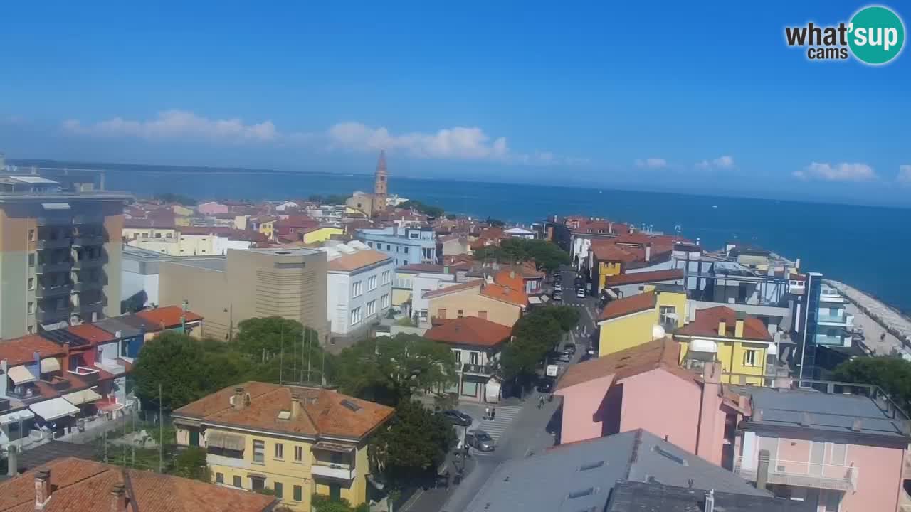 Caorle webcam Ponente beach from hotel Marco Polo