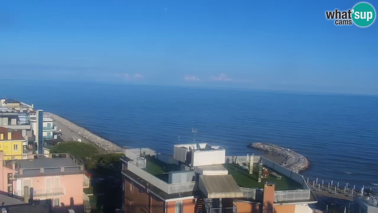 Webcam Caorle weststrand – Ponente Strand nach Hotel Marco Polo