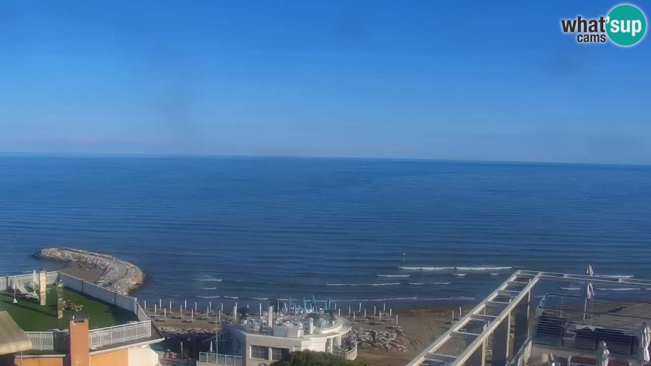 Webcam Caorle weststrand – Ponente Strand nach Hotel Marco Polo