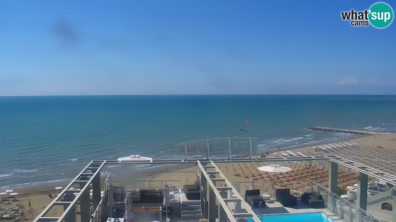 Webcam Caorle Ponente beach from Hotel Marco Polo