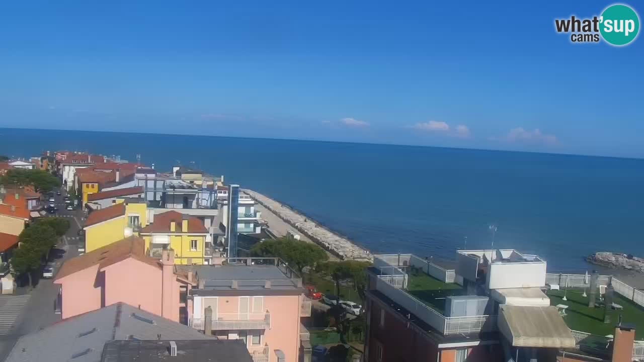 Webcam Caorle Ponente beach from Hotel Marco Polo