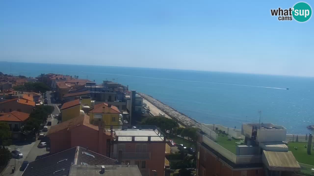 Webcam Caorle Ponente beach from Hotel Marco Polo