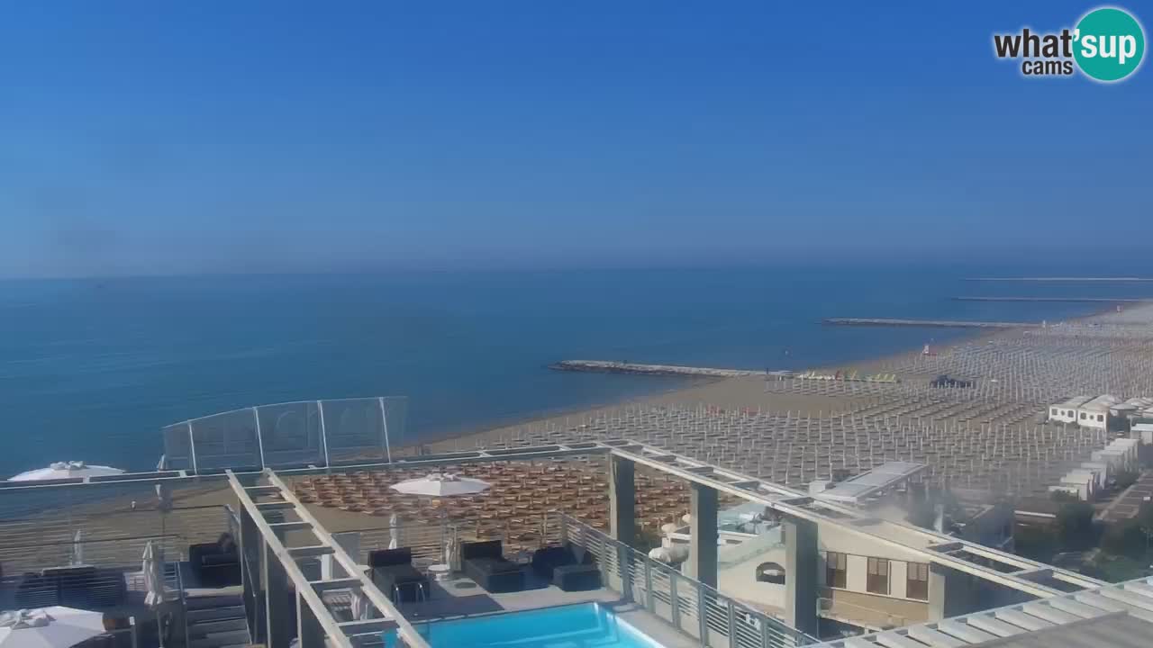 Webcam Caorle weststrand – Ponente Strand nach Hotel Marco Polo
