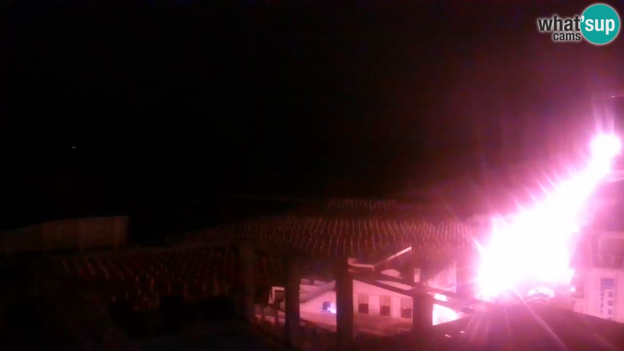 Webcam Caorle Ponente beach from Hotel Marco Polo