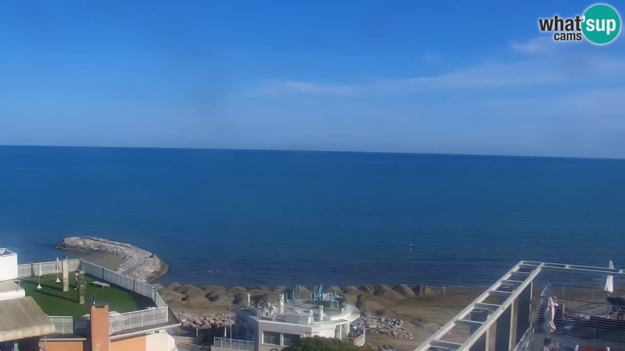 Webcam Caorle weststrand – Ponente Strand nach Hotel Marco Polo