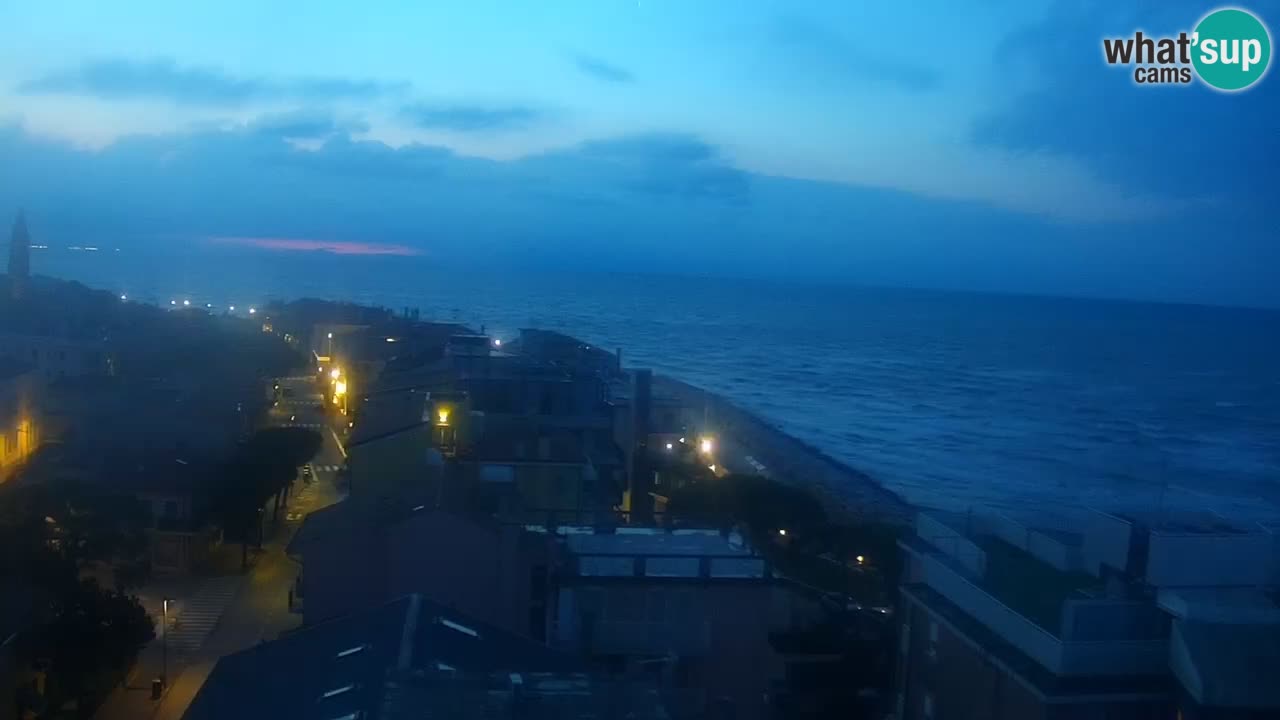 Webcam Caorle weststrand – Ponente Strand nach Hotel Marco Polo