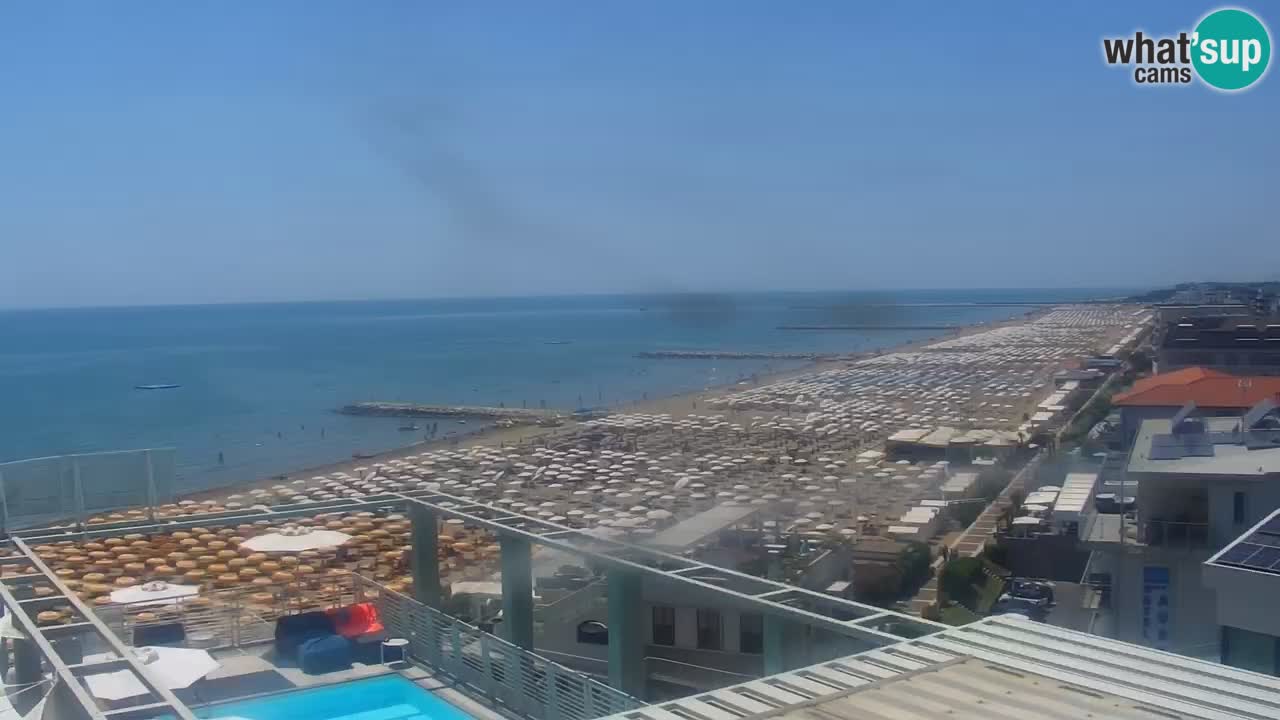 Webcam Caorle weststrand – Ponente Strand nach Hotel Marco Polo