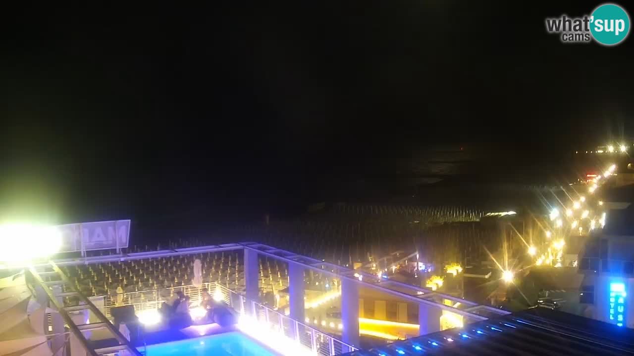 Caorle webcam Ponente beach from hotel Marco Polo