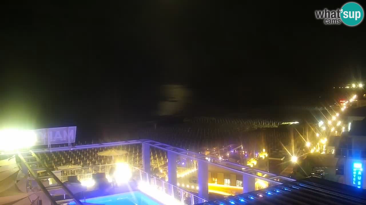 Caorle webcam Ponente beach from hotel Marco Polo