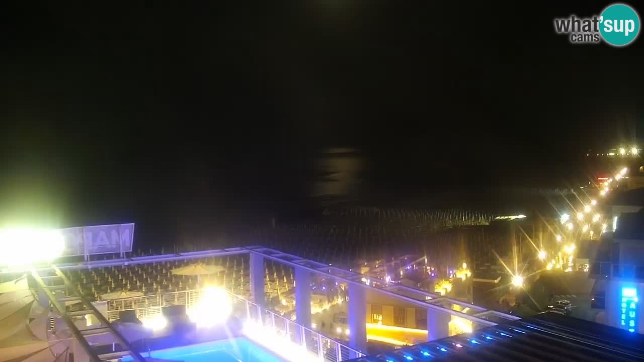 Webcam Caorle Ponente beach from Hotel Marco Polo