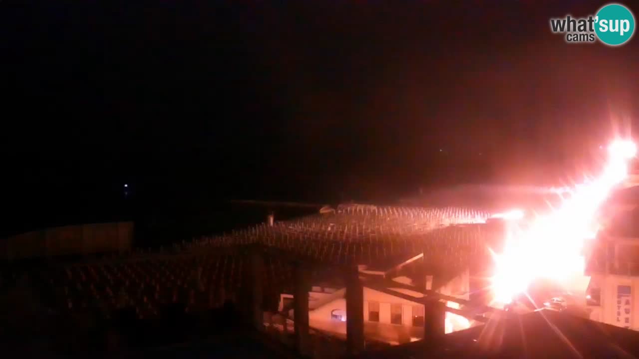 Webcam Caorle Ponente beach from Hotel Marco Polo