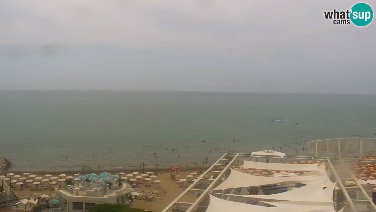 Caorle webcam Ponente beach from hotel Marco Polo