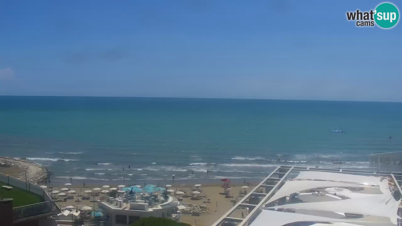 Webcam Caorle weststrand – Ponente Strand nach Hotel Marco Polo