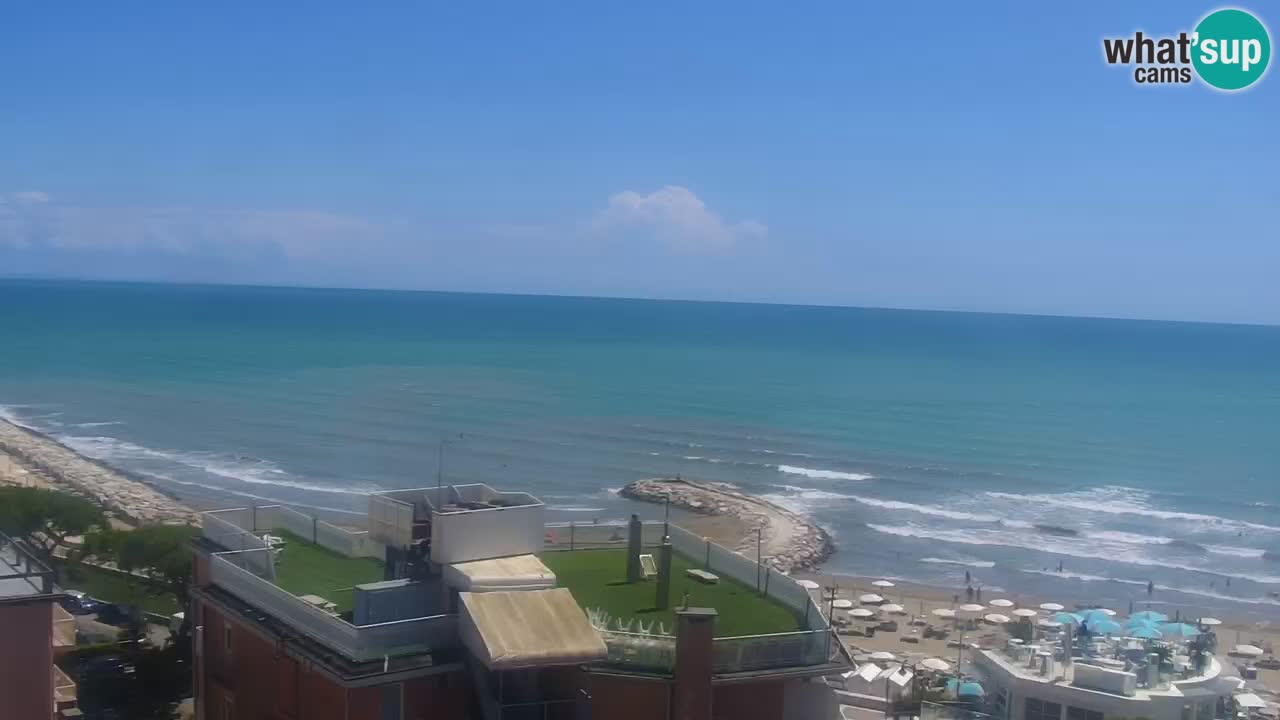 Webcam Caorle weststrand – Ponente Strand nach Hotel Marco Polo