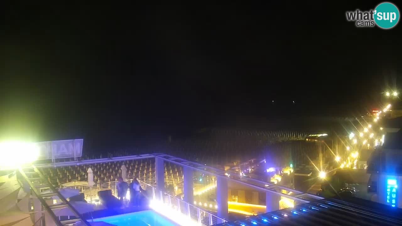 Webcam Caorle Ponente beach from Hotel Marco Polo
