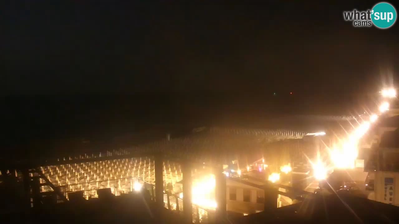 Caorle webcam Ponente beach from hotel Marco Polo
