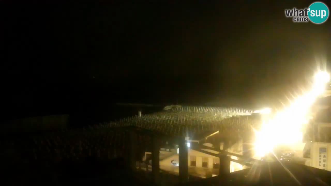 Caorle webcam Ponente beach from hotel Marco Polo