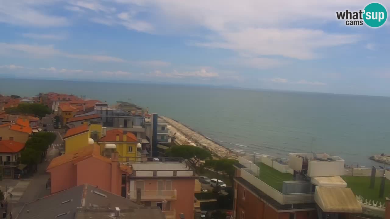 Webcam Caorle weststrand – Ponente Strand nach Hotel Marco Polo