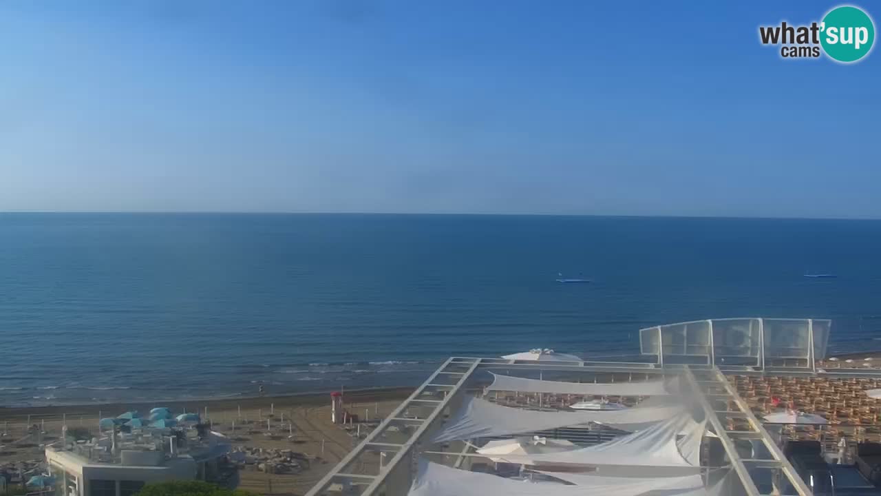 Webcam Caorle Ponente beach from Hotel Marco Polo