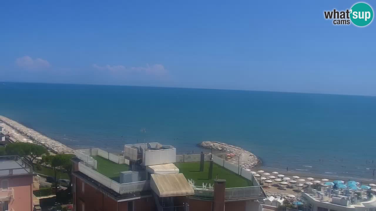 Webcam Caorle Ponente beach from Hotel Marco Polo