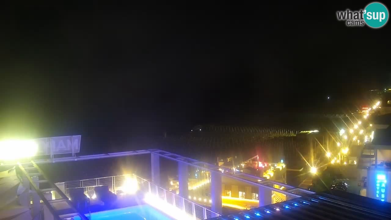Caorle webcam Ponente beach from hotel Marco Polo