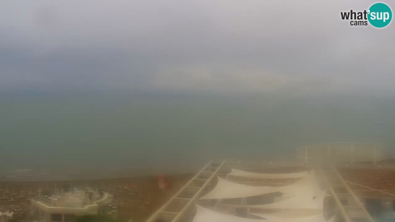 Caorle webcam Ponente beach from hotel Marco Polo