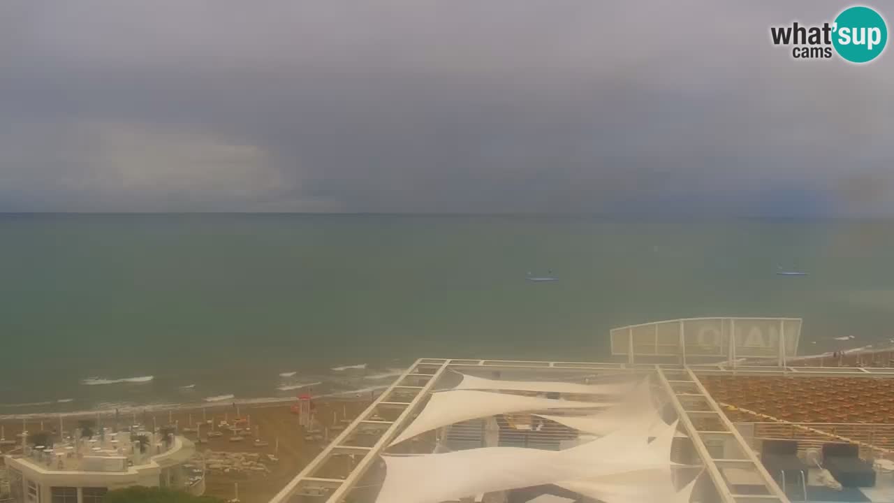 Webcam Caorle Ponente beach from Hotel Marco Polo