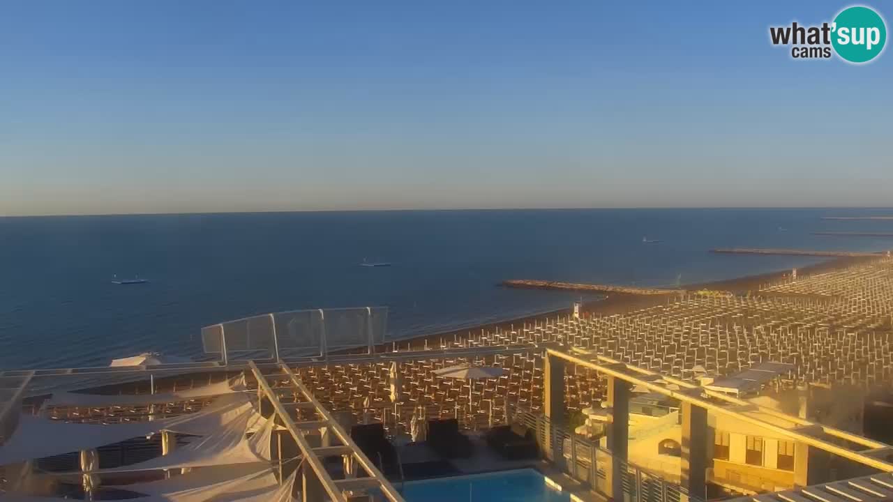Webcam Caorle weststrand – Ponente Strand nach Hotel Marco Polo