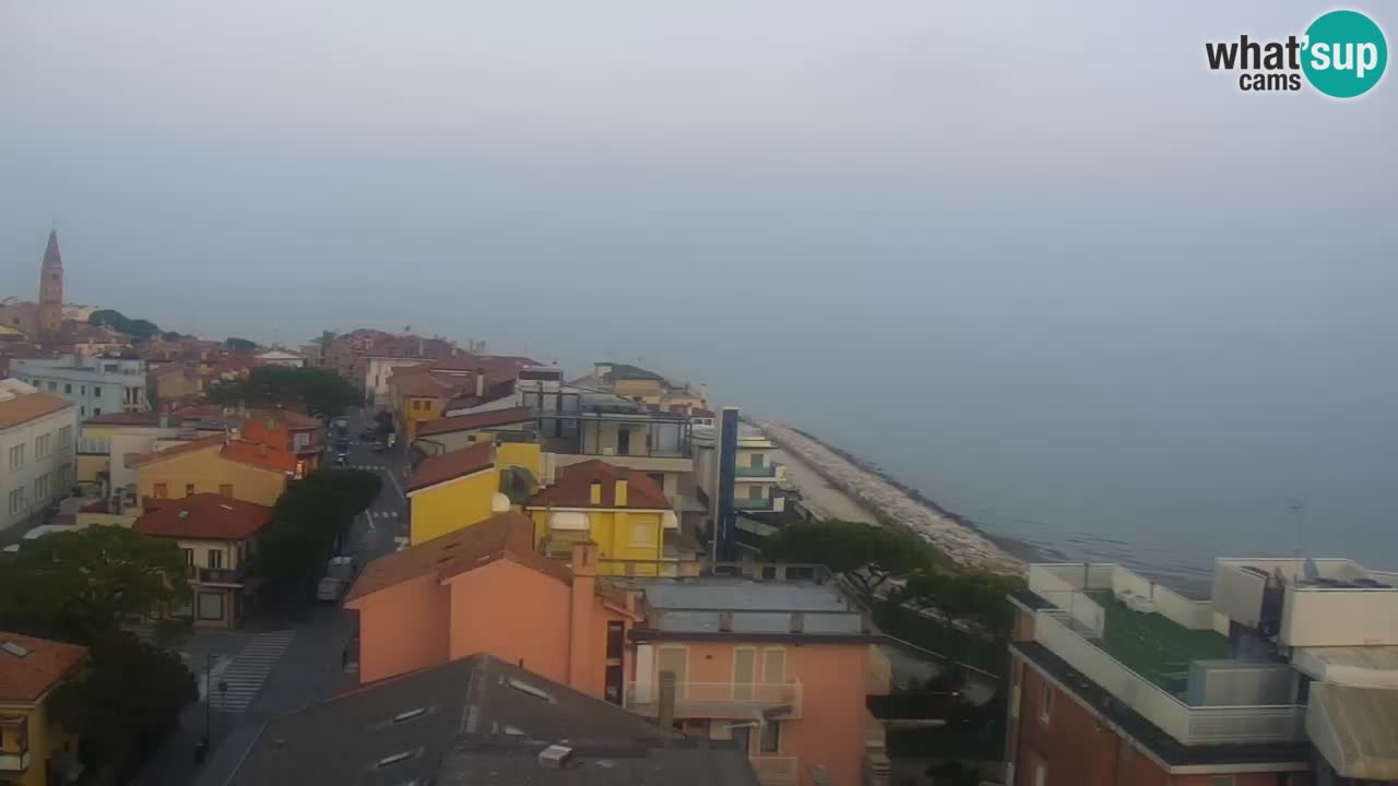 Webcam Caorle weststrand – Ponente Strand nach Hotel Marco Polo