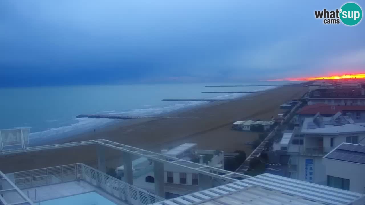 Webcam Caorle weststrand – Ponente Strand nach Hotel Marco Polo