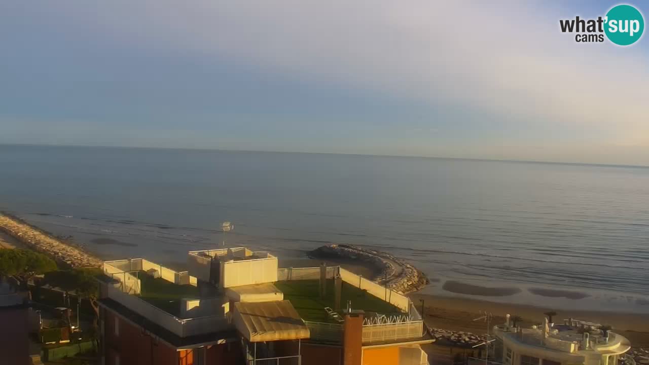 Webcam Caorle Ponente beach from Hotel Marco Polo