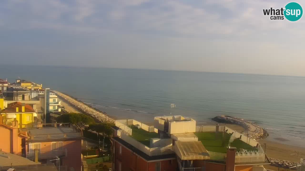 Webcam Caorle weststrand – Ponente Strand nach Hotel Marco Polo