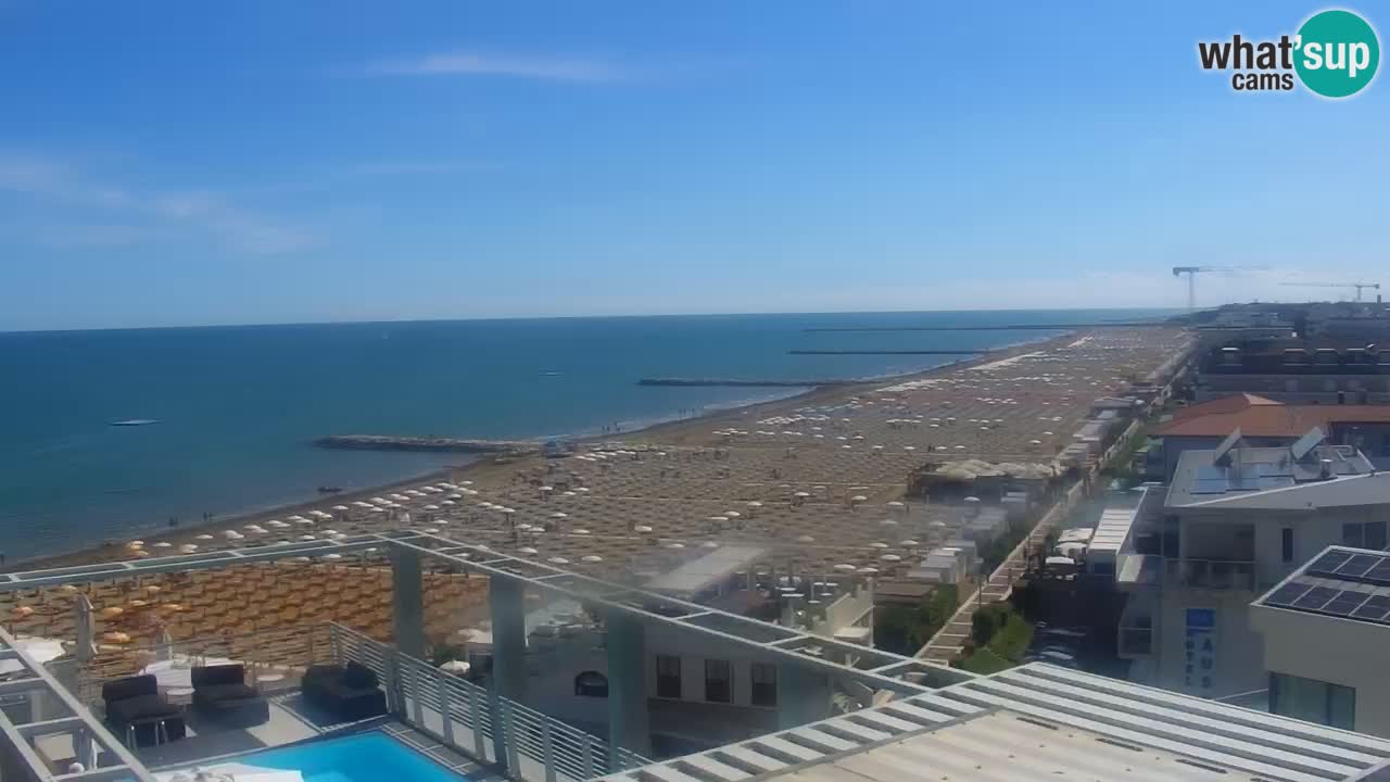 Webcam Caorle weststrand – Ponente Strand nach Hotel Marco Polo