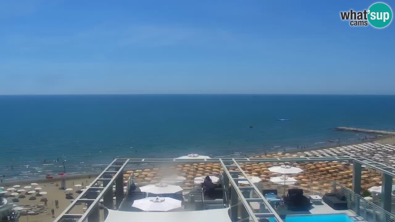Webcam Caorle weststrand – Ponente Strand nach Hotel Marco Polo
