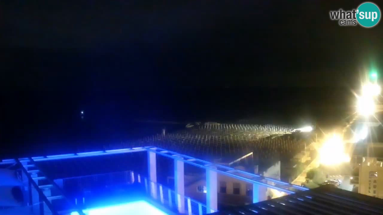 Webcam Caorle Ponente beach from Hotel Marco Polo