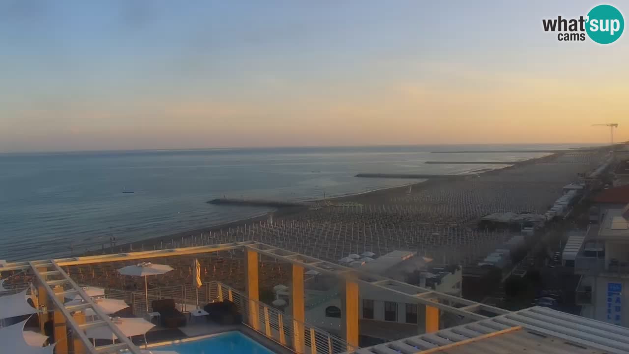 Webcam Caorle Ponente beach from Hotel Marco Polo