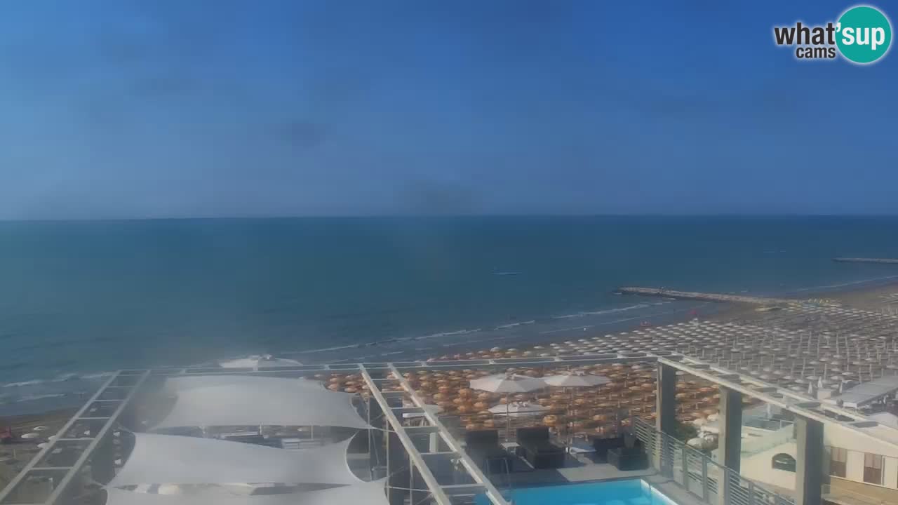 Webcam Caorle weststrand – Ponente Strand nach Hotel Marco Polo