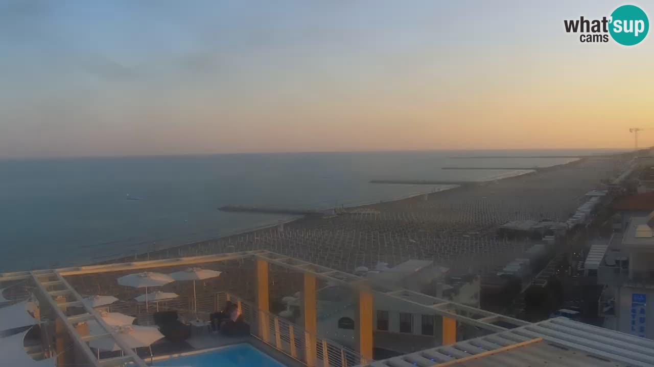 Webcam Caorle weststrand – Ponente Strand nach Hotel Marco Polo