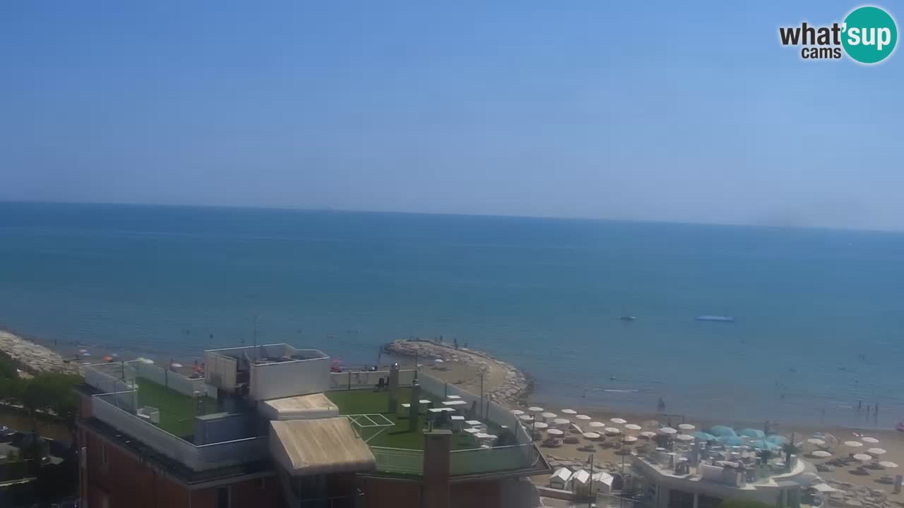 Webcam Caorle Ponente beach from Hotel Marco Polo