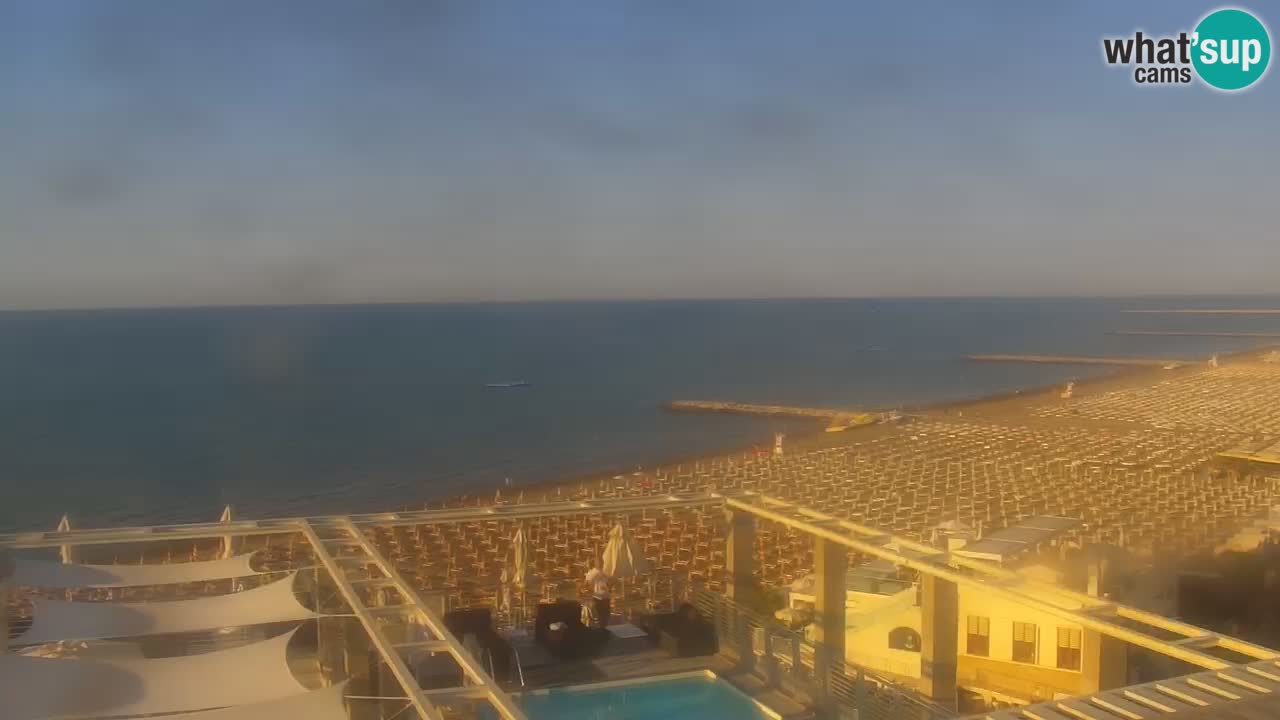 Webcam Caorle Ponente beach from Hotel Marco Polo