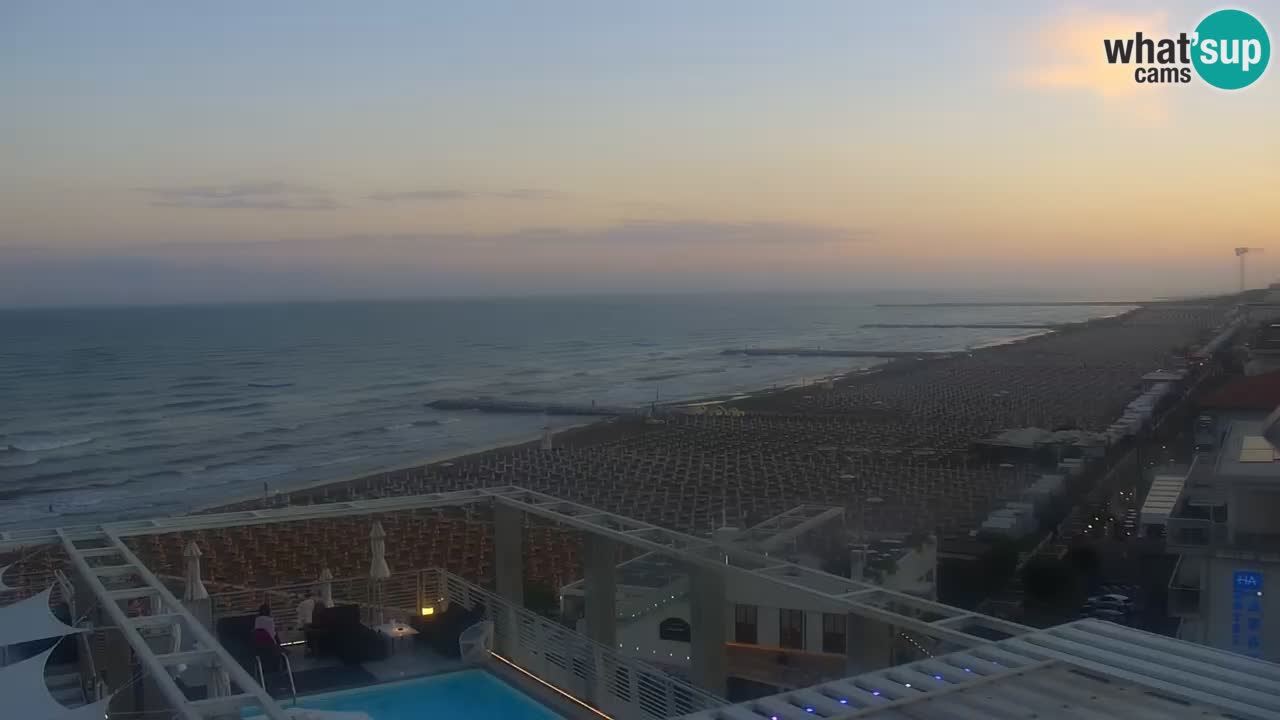 Webcam Caorle weststrand – Ponente Strand nach Hotel Marco Polo