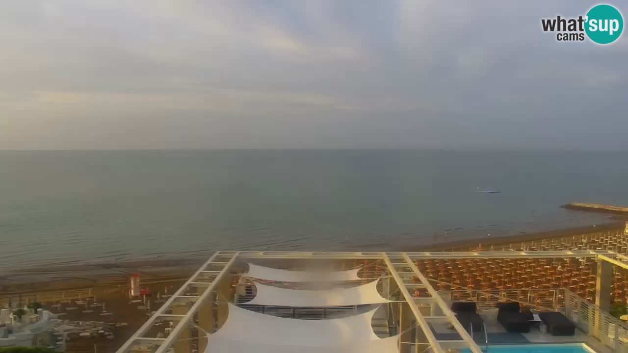 Webcam Caorle weststrand – Ponente Strand nach Hotel Marco Polo
