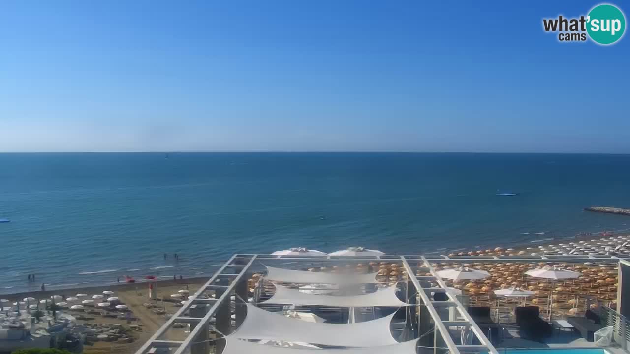 Webcam Caorle Ponente beach from Hotel Marco Polo